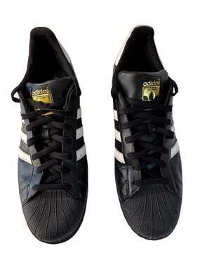 adidas Originals Superstar Foundation Black White Gold B27140 Men's Size 13